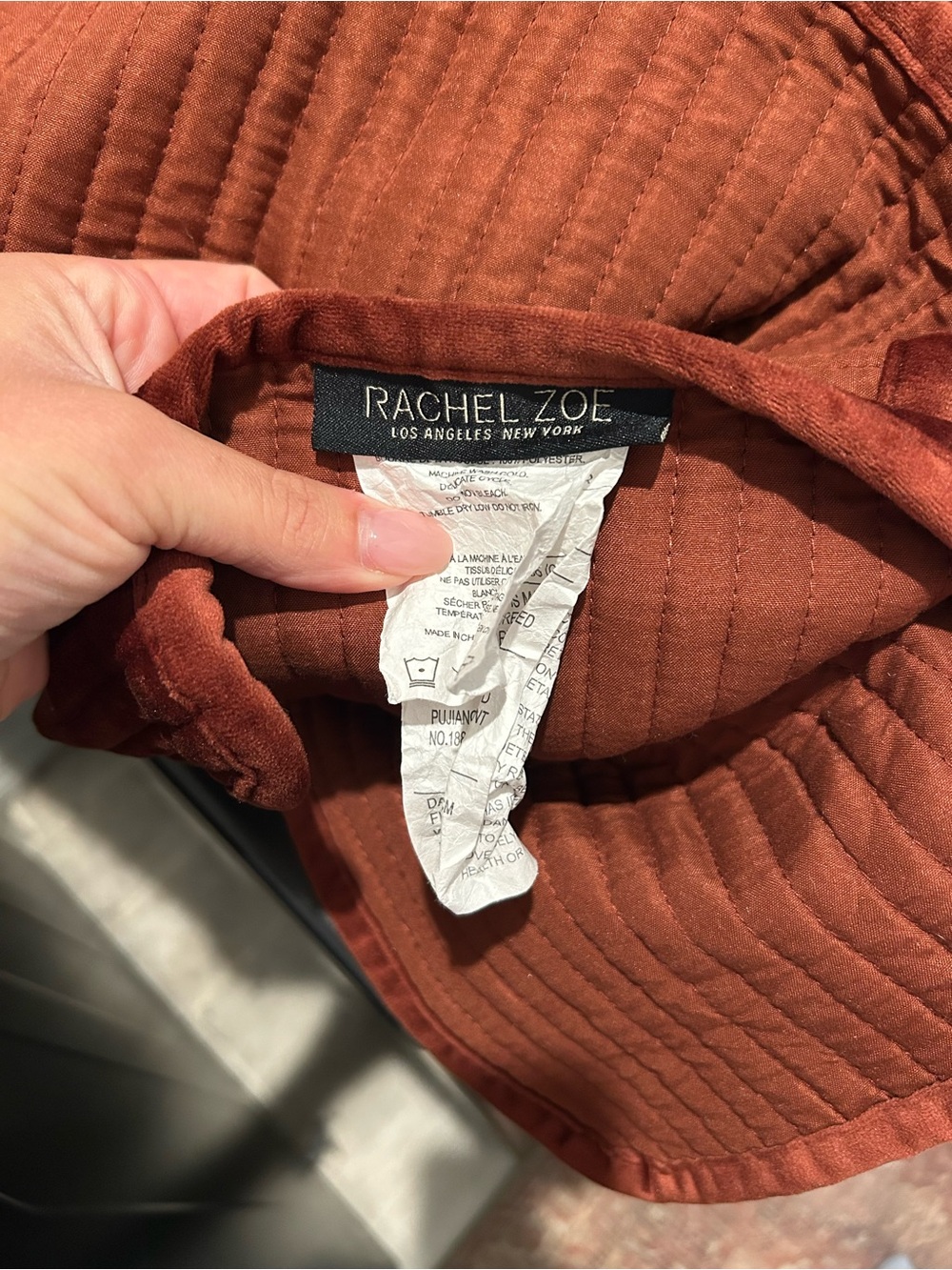 Rachel Zoe Rust Ribbed Quilt Set - Picture 2 of 2